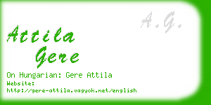 attila gere business card